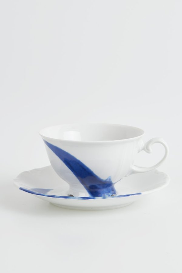 Espressotasse  u. Kaffeetasse  - New Baroque  Blue Flou