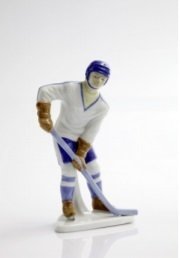 Porzellanfigur Eishockeyspieler