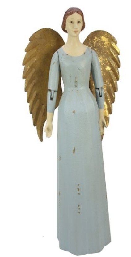 Blauer Engel mit goldenen Flügeln